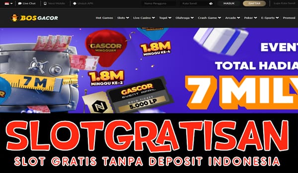 Bosgacor Freebet Gratis Rp 15.000 Tanpa Deposit