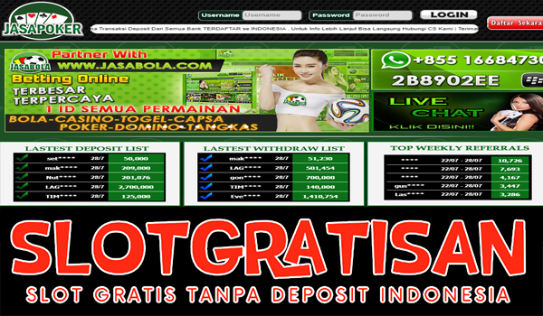 Jasapoker Freebet Gratis Rp 15.000 Tanpa Deposit