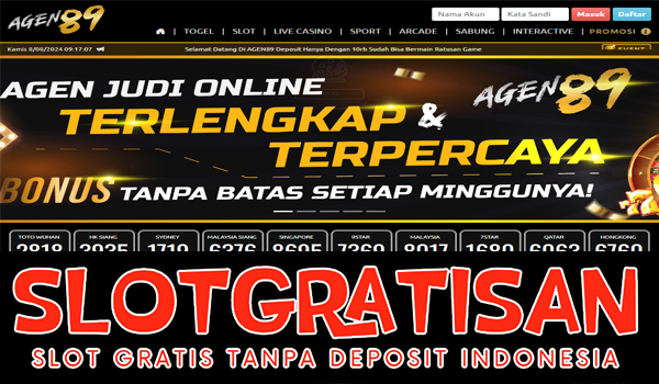 Agen89 Freebet Gratis Rp 15.000 Tanpa Deposit