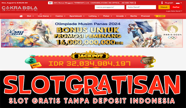 Cakrabola Freebet Gratis Rp 15.000 Tanpa Deposit