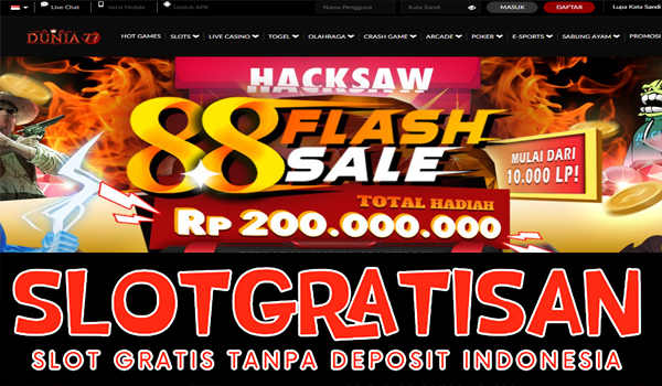 Dunia77 Freebet Gratis Rp 15.000 Tanpa Deposit