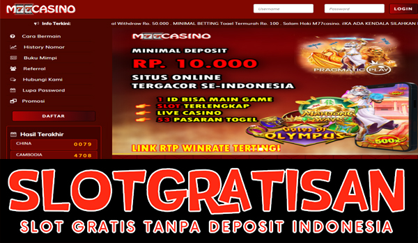 M77casino Freebet Gratis Rp 15.000 Tanpa Deposit