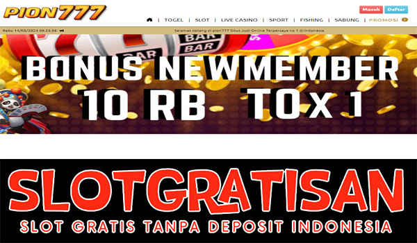 Pion777 Freebet Gratis Rp 15.000 Tanpa Deposit