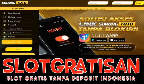 Sorongtoto Freebet Gratis Rp 15.000 Tanpa Deposit