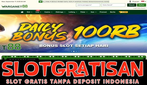 Warganet88 Freebet Gratis Rp 15.000 Tanpa Deposit