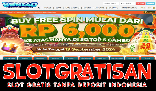 Bbni4d Freebet Gratis Rp 15.000 Tanpa Deposit