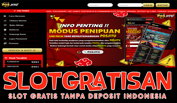 Posjitu Freebet Gratis Rp 15.000 Tanpa Deposit