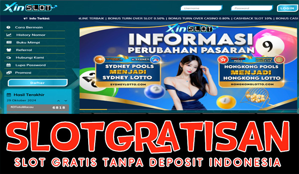 Xinslot Freebet Gratis Rp 15.000 Tanpa Deposit