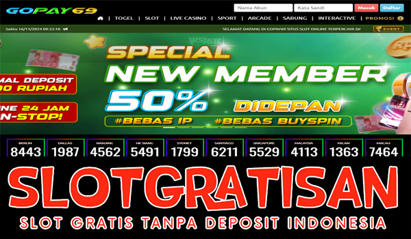 Gopay69 Freebet Gratis Rp 15.000 Tanpa Deposit