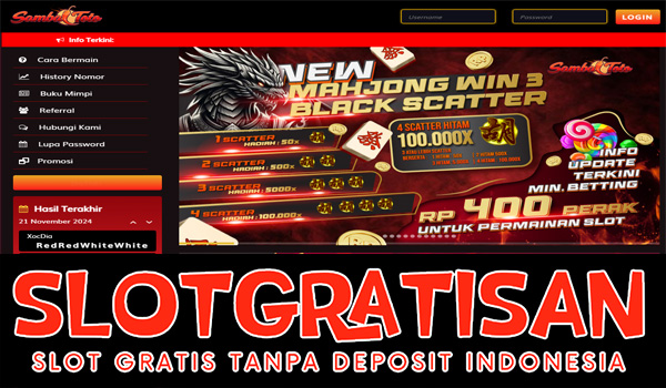 Sambaltoto Freebet Gratis Rp 15.000 Tanpa Deposit